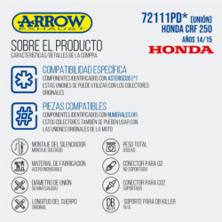 CRF 250 R 14/15 UNION TUBO...