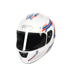 CASCO F-9 HANS BLANCO/ROJO