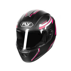 CASCO F-9 HANS NEGRO MATE/ROSA