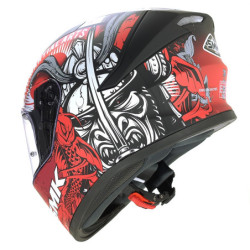 Casco El Dorado Classic Negro Mate/rojo Xl